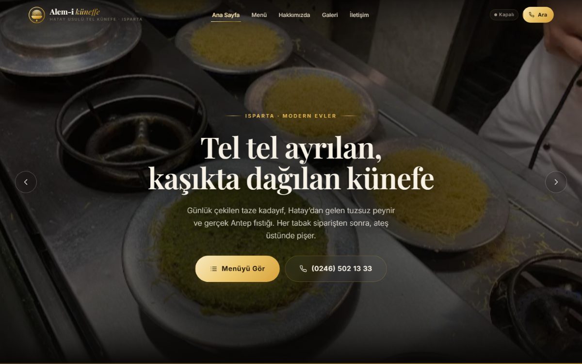 Alem-i Küneffe — Restoran Web Sitesi